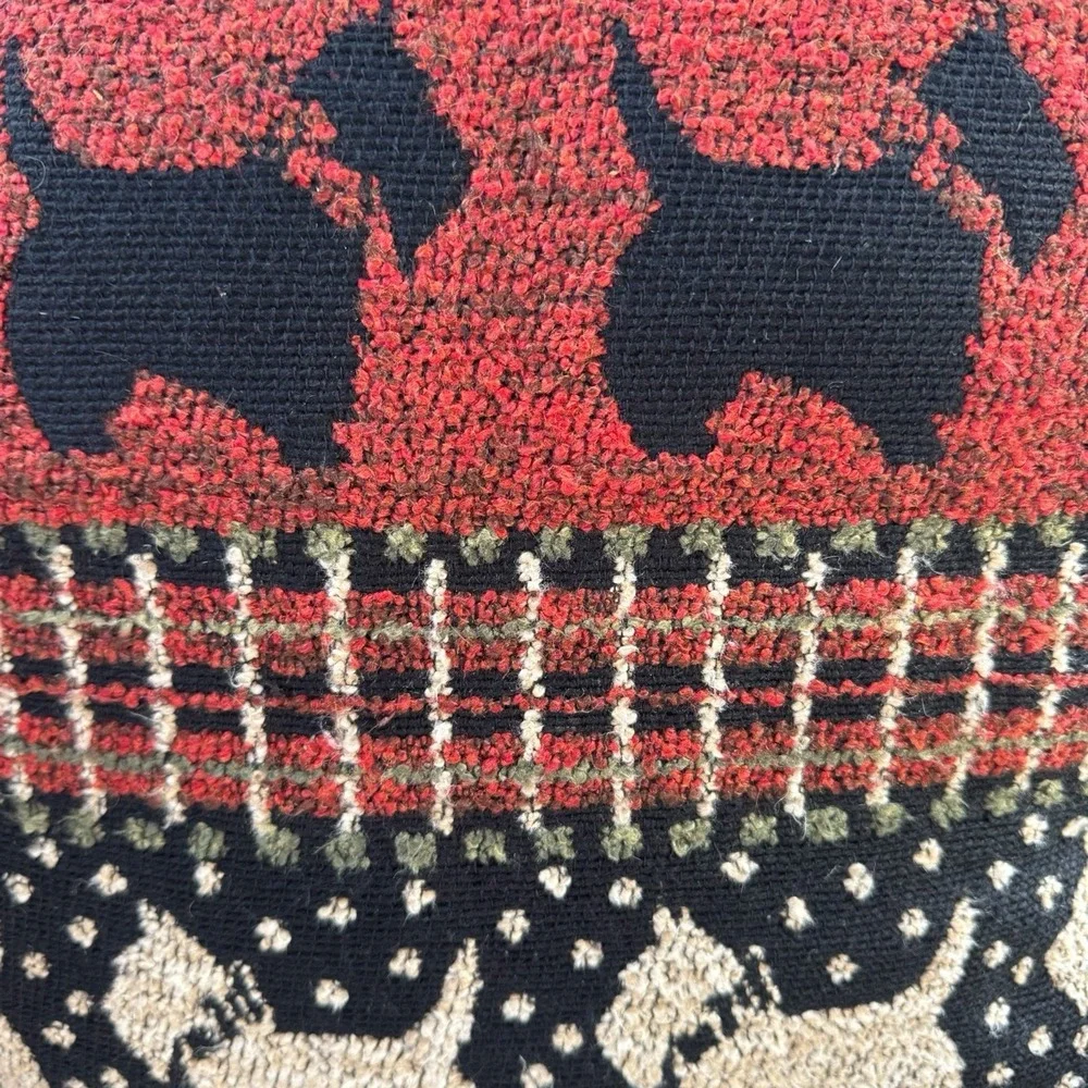 Peking Handicraft Scottish Terrier Scottie Dog Wool Hook Throw Pillow 17